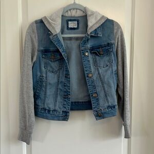 Wax Jean basic denim hooded jacket size small